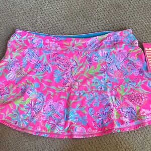Lilly Pulitzer Corrine Skort UPF 50+ pink isle shell me something good